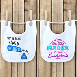 Bibs Burp panos de bebê baby bibs O melhor avô do mundial imprimiu o bebê New Brune Shower Gifts Feeding Feeding Fear WX5.29