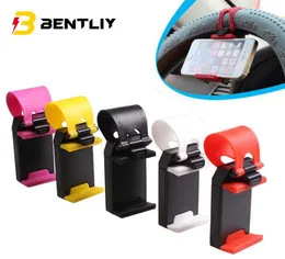 Universal Car Steering Wheel Cell phone Holder Clip Bike Mounts Stand Flexible cellphone mounts extend to 76mm2303365