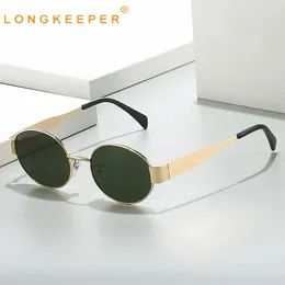 Piccoli designer di marchi vintage occhiali da sole da donna per uomini tela da sole in metallo punk di alta qualità femmina Lentes de Sol Mujer 240530