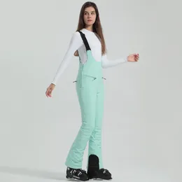 2024 Ourdoor Mountain Kadın Snowboard Tulumları Kış Spor Kadın Kayak Bib Pantolon Rüzgar Pantolon İnce Kadın Pantolon Yeni Giysiler