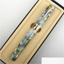 분수 펜 도매 Jinhao Centennial 100 Pen 18kgp Golden Plated M Nib Resin 잉크 컨버터 비즈니스 사무실 선물 선물 드롭 Deliv DHBWK