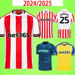 24 25 Stoke City Mikel Campbell Soccer Jerseys Home Away Third Smith Fletcher Powell Brown Clucas Kids Kits 2023 2024 Baker Men Kids Kit Football Shird Uniform Boys