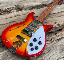 325 F-hole semi-hollow body electric guitar, cherry blast, three mini Humbucker pickups, 20.75 proportional length, tail 2589