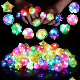Diğer Etkinlik Partisi Malzemeleri LED Işık Up Yüzükleri Karanlık Düğün Damlası Teslimatında Oyuncak Parlayan Aydınlık Flaş Karikatür Işıkları Dhwjr