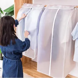 Aufbewahrungstaschen Kleidung Staubbedeckung verdickter 3D -Peva -Mantel Hanging Bag Transparent Home Beutel Gehäuse Organizer