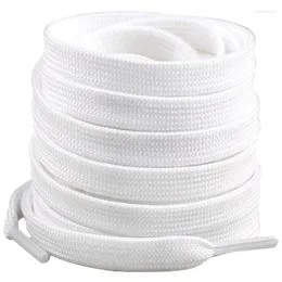 Shoe Parts 3Pairs Flat Thickening Shoelaces For Sneakers 8mm Fabric White Black Laces Boot Shoes Classic Soft Shoestrings