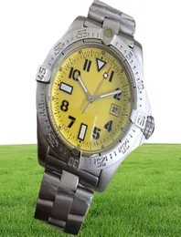 高品質の時計メンステンレススチールイエローアベンジャーシーウルフオートマチックメカニカルウォッチメン039Sダイブ腕時計1260468