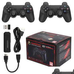 Hostalgic Host X2 Plus Game Stick 3D Retro Video Console 2.4g Wireless Controllers HD 4.5 System 41000 Games 40 eMators for Drop deliv OTF9M