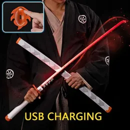 LED-svärd/vapen 41 lyser upp demonmordare svärd Katana japansk anime rollspelande samurai Tanjiro Nichirin bandfäste och WX5.29