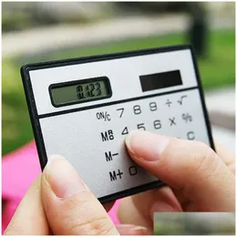 Calculators Wholesale New Card Calcator / Portable Slim Solar Tra-Thin Office School Drop Delivery Business Industrial Supplies Dhq47