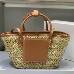 Le Petit Panier Soli Beach Basket Bag Luxury Designer Straw Woven Leather Handbagトップハンドルトートバッグファッションショッピングカジュアルバケーションクロスボディバッグ高品質