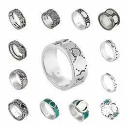 Steel Sier Titanium Liebesschmuck für Männer und Frauen Geist Herzringe Party Engagement CFI Ehering mit Green Box Größe 5-11 wo en b6qs#