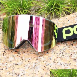 Goggles Ski Goggles con magnetico Magnete a doppio strato Magneta Sci Scate Antifog Snowboard Magni da donna occhiali Eyewear più consegna a goccia dhybf