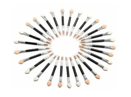 1000pcs mycket engångssvamp Stick Eye Shadow Applicator Cosmetic Makeup Tools Doublehead Eyeshadow Brush Lip Brushes7428859