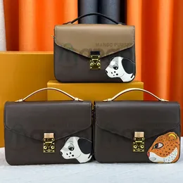 women shoulder bag purse handbag leather cute dog pattern tote bag 25cm messenger bags with serial number designer bag