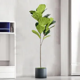 105/113CM Rami Di albero di Ficus Artificiale Grandi Foglie di Banyan Piante di Gomma Finte Pianta alta di plastyka per la Decoazione Esterna del giardino di casa