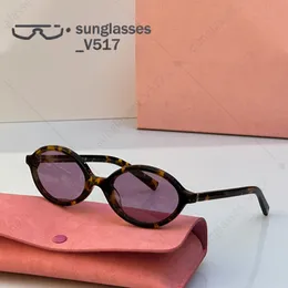 Designer Sonnenbrille Frauen Miumius Sonnenbrille Ovale Brille Moderne Raffinesse Vollrahmen Sonnenbrillen Designer -Schatten für Frauen Brillen süße Sonnenbrille
