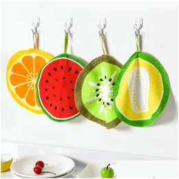 Limpeza de panos criativos de pano de frutas estampas de cozinha pendurada Hand Hand Hand Dish Rak Prato com guardana