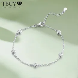 TBCYD 3MM 0.5CTTW D COLOR VVS1 BRACELET for Women 925 Sterling Silver Diamond Round Bubble Hand Jewelry Gifts 240530