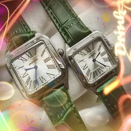 Ehepaar Quarz Fashion Mens Womens Uhren Auto Date Square Roman einfache zwei Pins Quarz Bewegung Luxus Business Accessoires Urlaub GI 264t