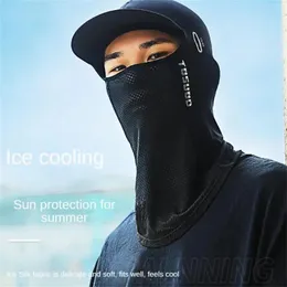 Sunshreen Ice Silk Hełm zapobiega letniej opalania jedwabny tkanina Szybka suszenie Maska Hat Hat Hat 240509