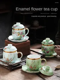 Kubki pachnące kubek herbaty z okładką kubek Enamiki biurowe ceramiczne