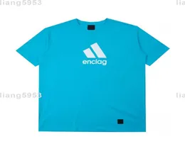 2022SS New Men Shirt Frühling und Sommer Neue Hoodies hochgradig Baumwolldruck Kurzschlärm Runde Nackenplatte T -Shirt Größe SMLXL8078239