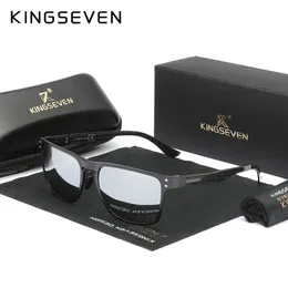 Kingseven aluminiowe męskie okulary przeciwsłoneczne Wysokiej jakości luksusowe spolaryzowane okulary UV400 do jazdy sportowi akcesorium kobiet prezenty 240530