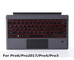 2017 Ultra Dünnbeleuchtung Magnetic Wireless ABS Bluetooth Tastaturleder für Surface Pro 3 4 6 122 mit Backlight4305951