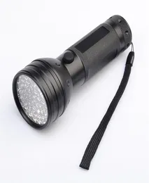 Epacket 395nm 51led UV Ultraviyole El Fenerleri LED Blacklight Meşale Işık Aydınlatma Lambası Alüminyum Kabuk22082618466