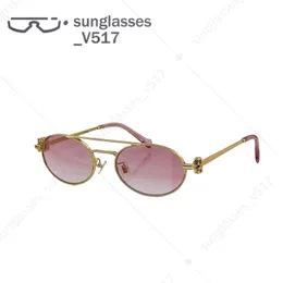 luxury metal glasses ladies sunglasses womens sunglasses oval narrow frame is edgy and stylish design Fashion trend quality sunglasses Occhiali da sole da donna