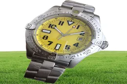 高品質の時計メンステンレススチールイエローアベンジャーシーウルフオートマチックメカニカルウォッチメン039Sダイブ腕時計1739844