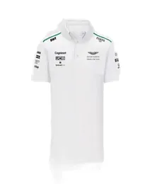 2021 Весна и осень новый гоночный костюм F1 Aston Martin Team Polo Рубашка для спортивной команды униформы для формирования белой рубашки в Fuls9668029