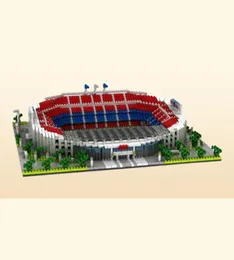 PZX 99122 3500pcs Architecture Spain Barcelona Football Club Camp Nou Stadium Diamond Building Blocks Toys Model For X019315128