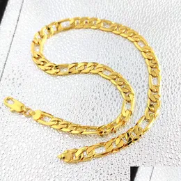 Łańcuchy 24K prawdziwe żółte złoto wykończenie solidne ciężkie 12 mm xl Miami Cuban Curn Link łańcuch naszyjnika Najlepiej opakowany bezwarunkowy upuszczenie dhgarden dhahp