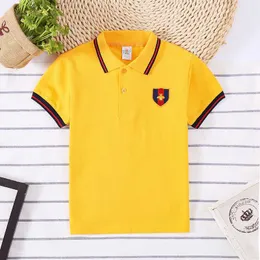 Polos Polos Jungen Polo Shirt Sommer Sporttrikot Cotton Girls Kleidung Kinderkinder Schmetterling Stickerei Dekoration T-Shirt Shirt Sieben Top T-Shirt WX5.29