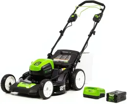 Mower Pro 80V 21Inch Brushless SelfPropelled Lawn Mower 4.0Ah Battery