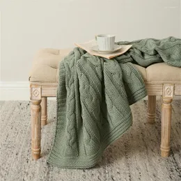 Одеяла сплошной вязаный диван одеяло четыре сезона декоративное коленное полотенце.