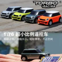 Turbo Racing 1 76 Colorful RC Car Mini Full Proportional With Remote Electric RTR Kit Control Toys For Kids and Adults 240327