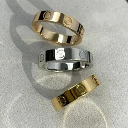 Designerband Ringe Gravel 6mm Diamond Ring Liebe 18k Gold Silber Rose Edelstahl Finger Ringe Frauen Männer Liebhaber Hochzeit Schmuck Geschenk qu#