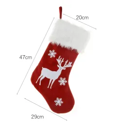Yeni Kişiselleştirilmiş İsim Noel Dekorasyonları Işıklar Özel Adı Noel Socks Çocuk Tatil Hediyeleri Çanta