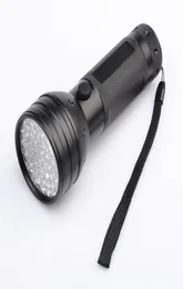 Epacket 395nM 51LED UV Ultraviolet flashlights LED Blacklight Torch light Lighting Lamp Aluminum Shell22085264721