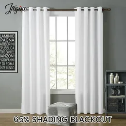 Moderna vita blackout -gardiner för vardagsrumsblindningar fönster gardin för balkong dörröppning hall drapera elegant long tende cortinas 240529