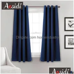 Cortina Blackout Solid Short For Window Living Room Cozinha Pequenas cortinas de sombras cortinas cortinas rideaux 230619 entrega de gota dhrbv