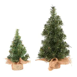 Juldekorationer mini träd ljus diy po prop för hemåret dekor xmas festival miniatyr 20 30 cm 257g