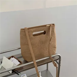 Weibliche Tasche Minderheit One Schulter Diagonale Kraftpapier Handtasche kleine und schöne quadratische Tasche vielseitig