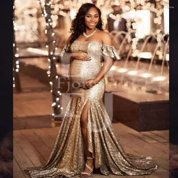 Party Dresses Glittering Custom Made paljetter Mermaid Maternity 2024 Prom Dress for BabyShow eller Formal Events Evening Clown