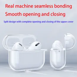 حالة حماية سماعة أذنها مع مادة TPU شفافة مناسبة لـ AirPods3