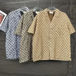 Luxus -Designer -Shirts Herren Mode Match Poplin Flame Print Bowling -Shirt Hawaii Blumener Casual Shirts Männer schlank fit kurz Ärmel Loose Sorte