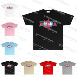 Młoda Mens Street T Shirt Rhued Desginer Shirt Pure Cotton Short Rleeve Tops Summer Casual Tees